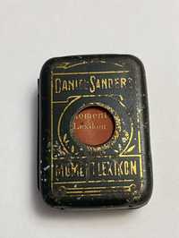 Stara zabytkowa przedwojenna miniatura książka Moment Sanders Lexikon