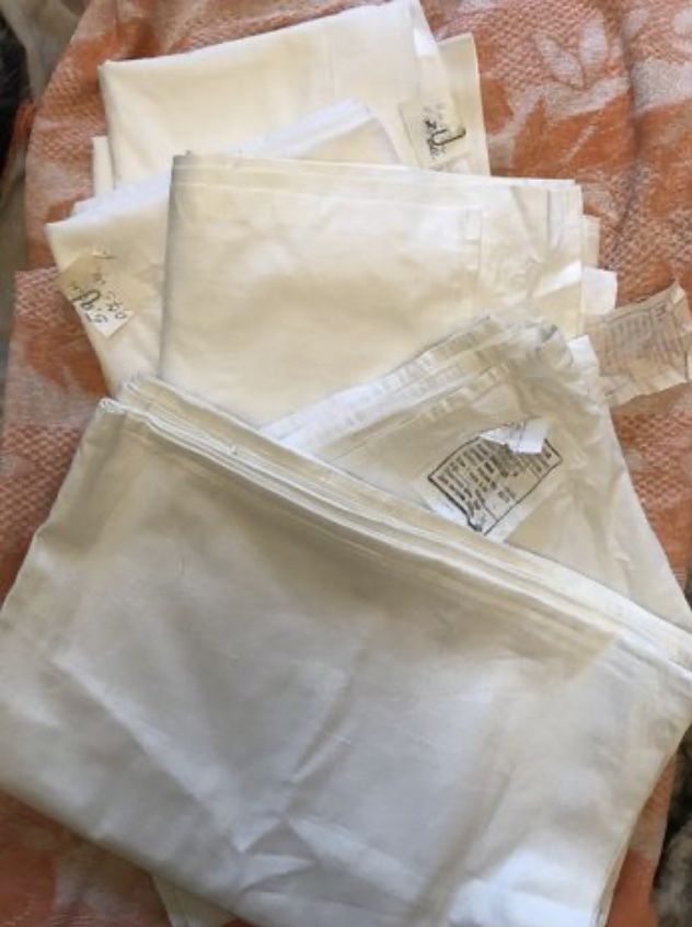 Советские белые простыни и белая ткань для белья