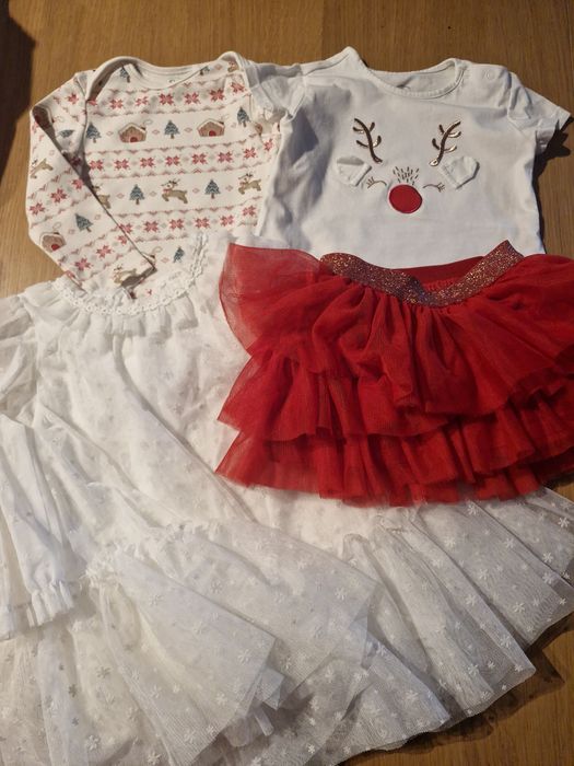 Ubrania świąteczne dla dziewczynki, 86-92
