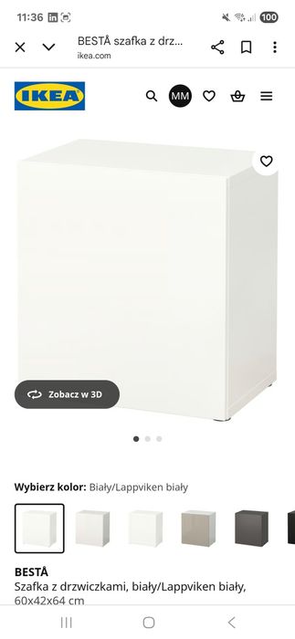 2 Szafki BESTA IKEA cena za 2szt