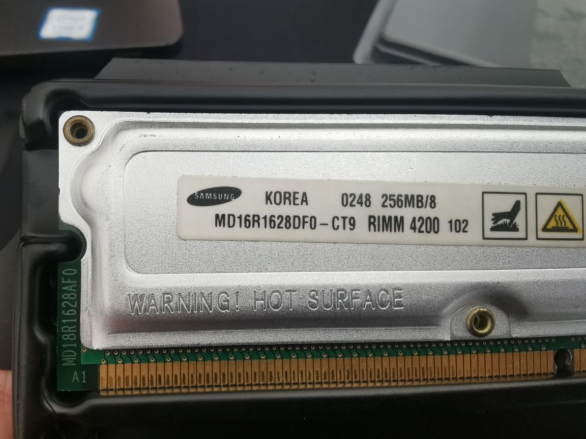 Memórias 512mb RIMM Samsung 2x256mb