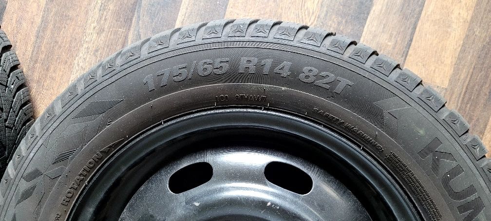 Opony zimowe KUMHO 175/65/R14 82T , Felgi po renowacji