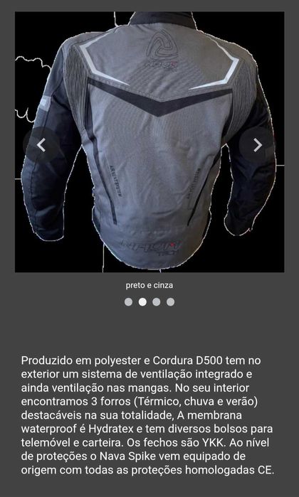 Vendo casaco motard Nava