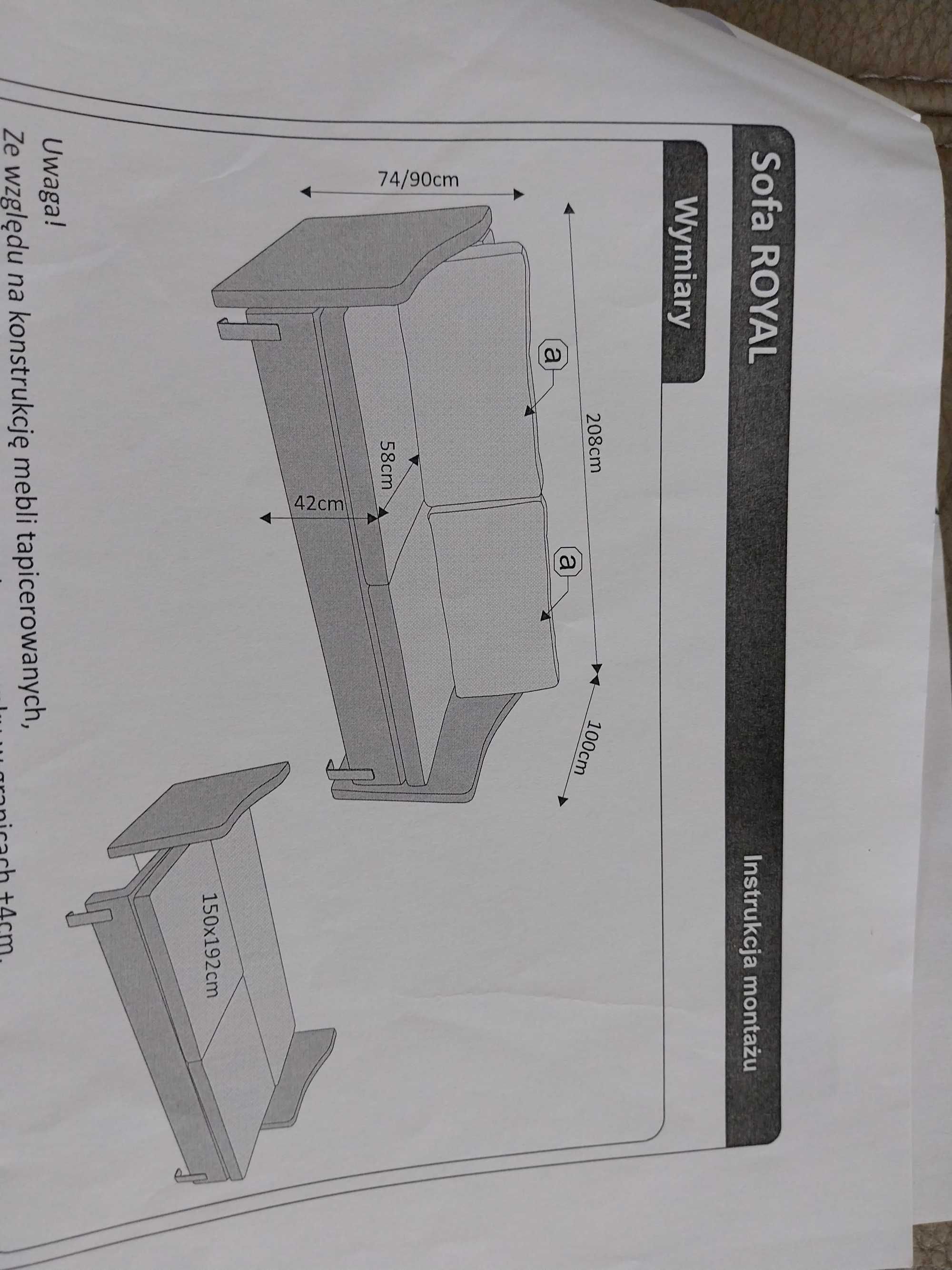 Rozkładana sofa.