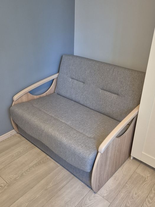Sofa szara rozkładana jednoosobowa łóżko pojedyncze BRW