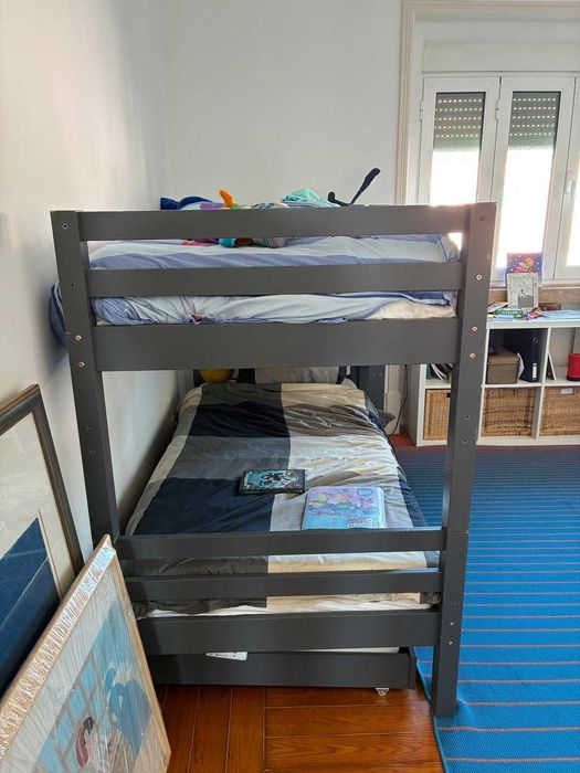 Beliche Cinzento com Colchões - Tudo La Redoute