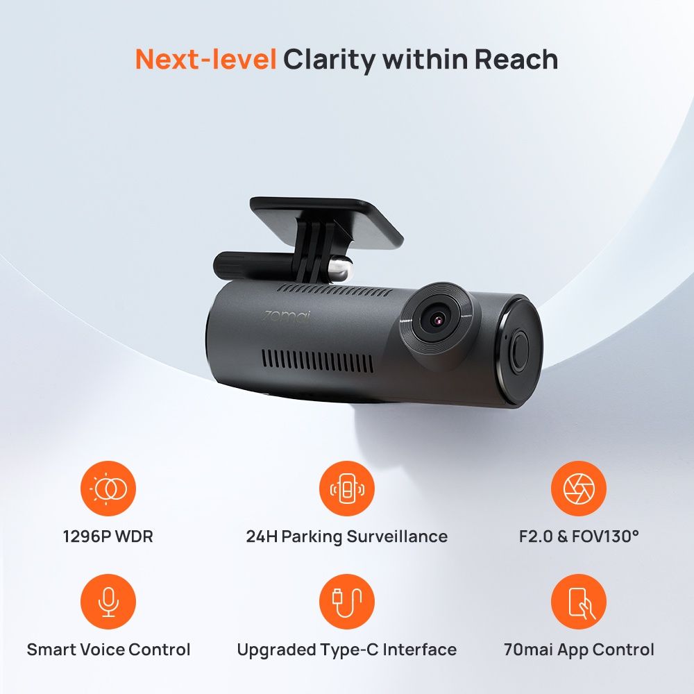 Автомобільний відеореєстратор Xiaomi 70mai Dash Cam M310 2K 1296P WiFi