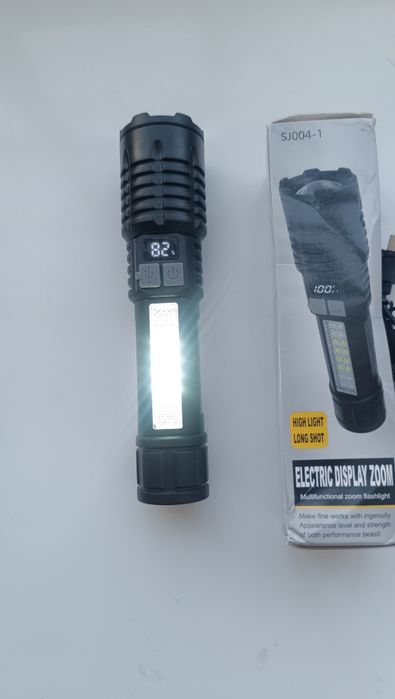 Lanterna USB com indicador de bateria e multicor nova na caixa