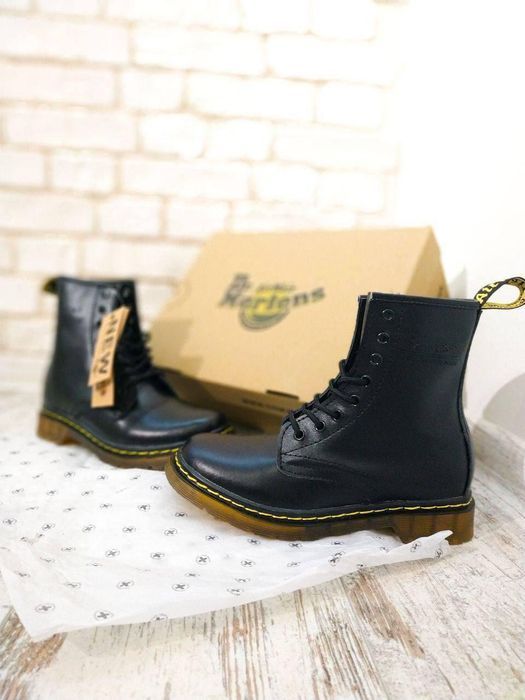 Ботинки женские Dr. Martens 1460 Black 11822006 Доктор Мартинс (ХУТРО)