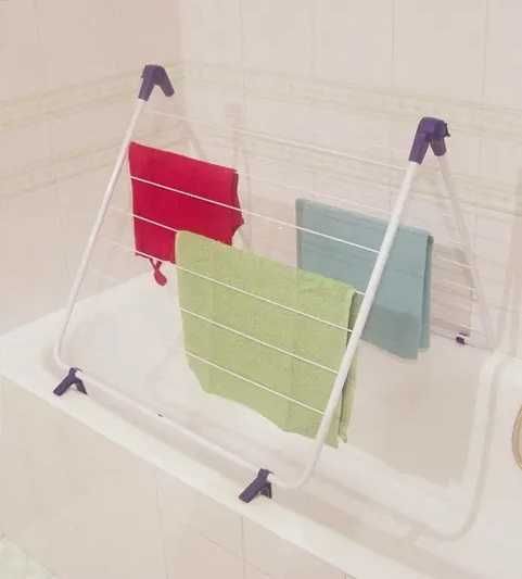 Suszarka na pranie NA WANNĘ nawannowa składana pow. suszenia 10m biała