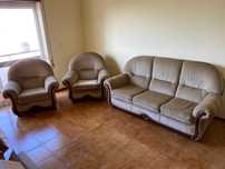 Sofá Cama e 2 Poltronas