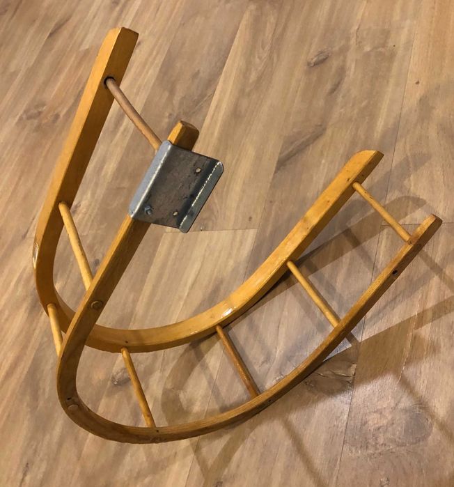 Drewniane oparcie do sanek, podpórka z tyłu na sanki