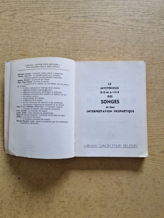 Książka w języku francuskim słownik snów autor Thylbus