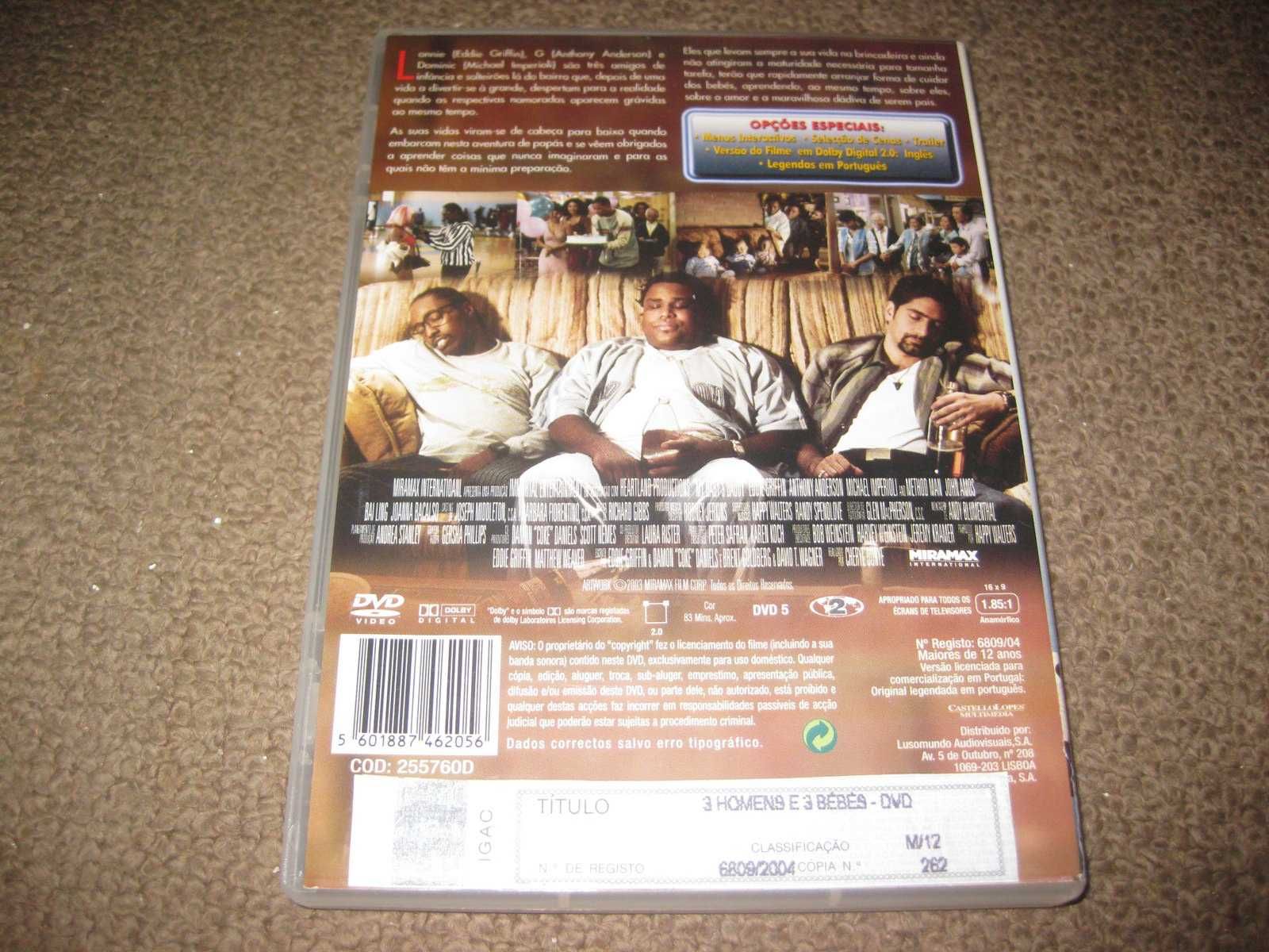 DVD "3 Homens e 3 Bebés" com Eddie Griffin