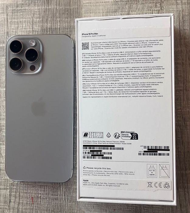 iPhone 16 Pro Max (256Gb) Titânio Natural + ofertas
