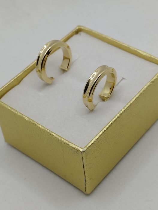 Złote kolczyki koła małe, złoto 585