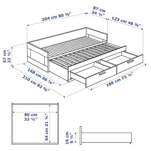 Łóżeczko BRIMNES Rama łóżka z szufl 80x200 Ikea Nowe w kartonach łóżko