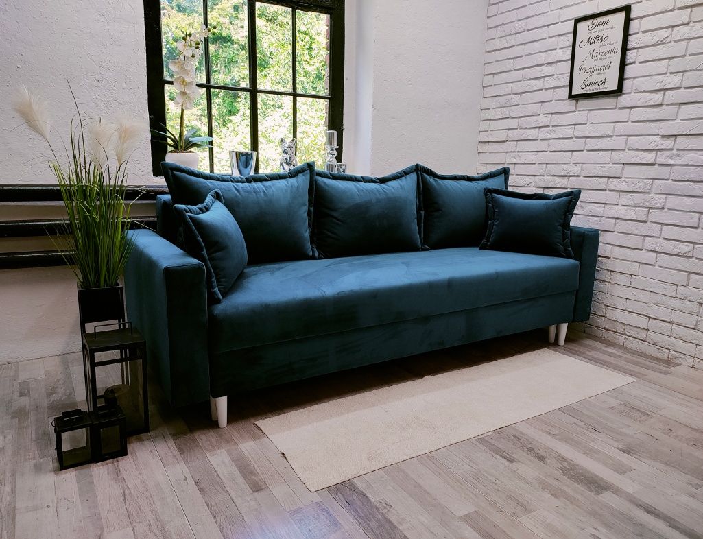 Sofa Tokio, sprężyny, welur