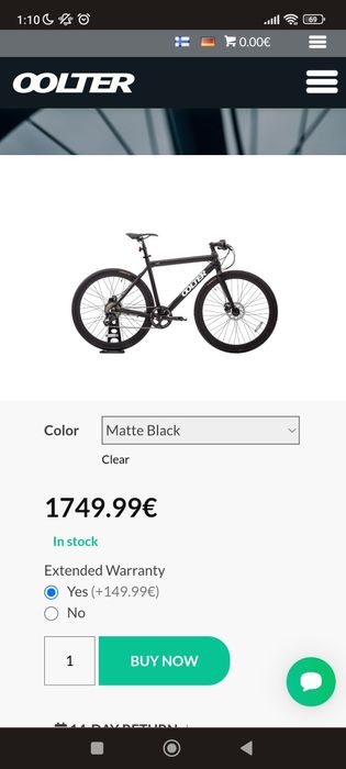 Bicicleta elétrica oolter torm