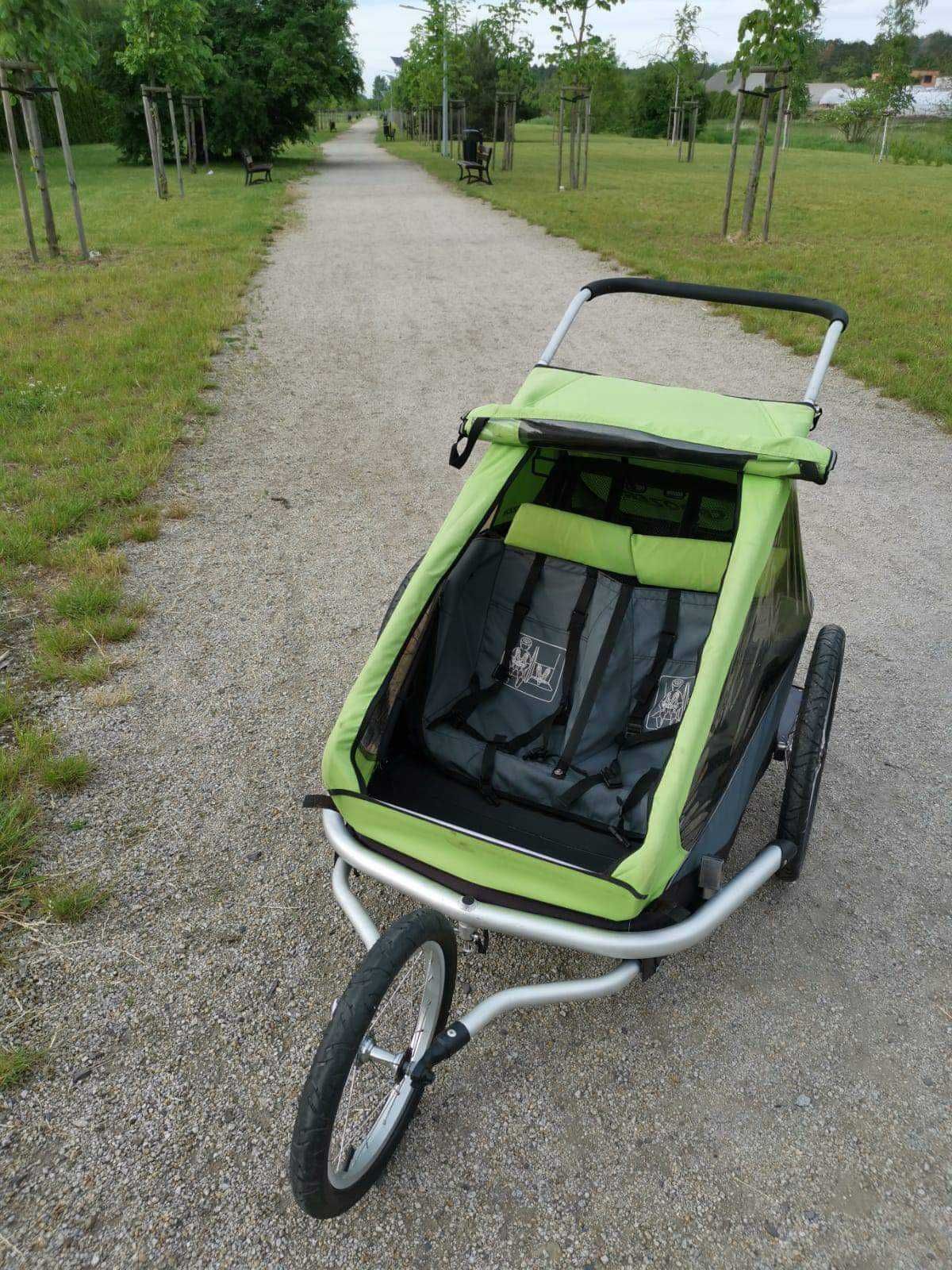 Przyczepka rowerowa, wózek, funkcja biegowa Croozer, 2 osobowa, 3w1