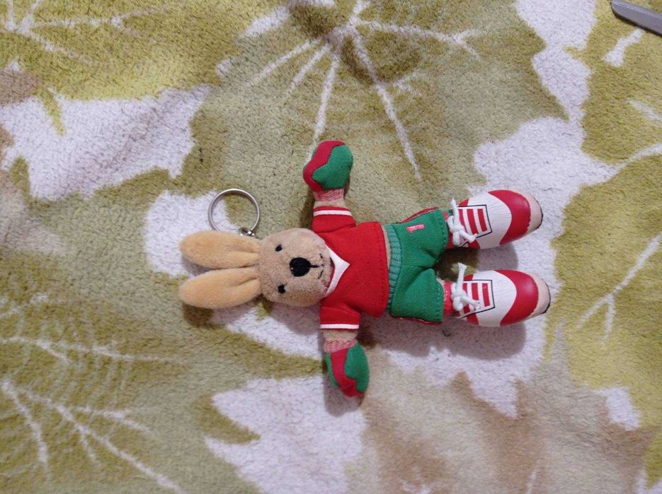 16см брелок на сумку рюкзак мягкая игрушка заяц футболист зайка