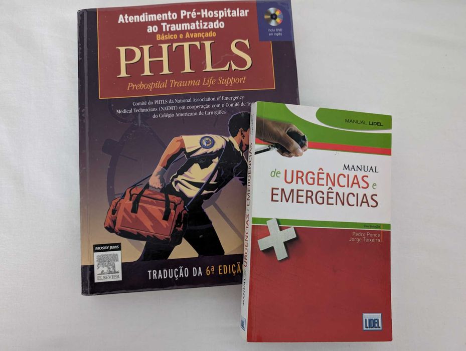Manual de urgências e emergências + PHTLS 6a edição (como novos)