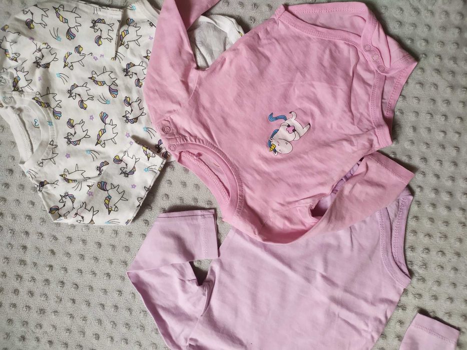 Body dziewczęce niemowlęce Dada 68 jednorożec 3pack
