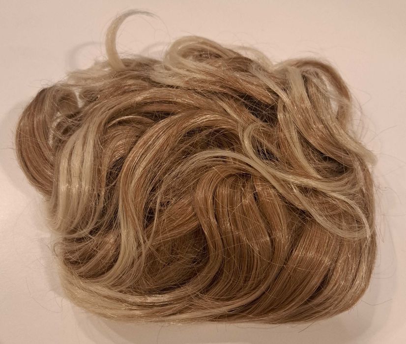 Peruka,Doczepiany kok z klipsem, Dopinka Kok Blond Miodowy/Jasny, 90g