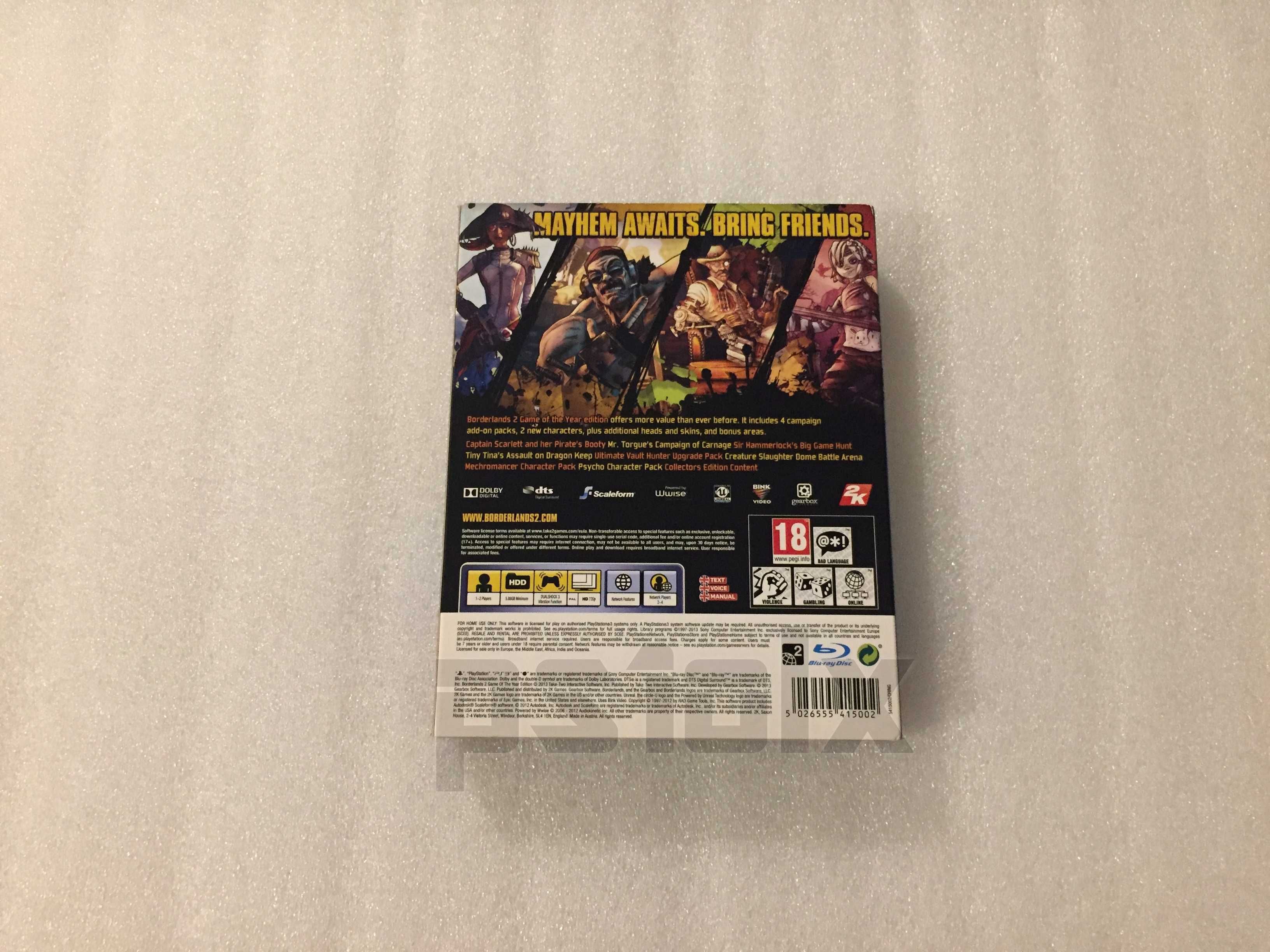 Borderlands 2 Game of the Year Edition playstation ps3