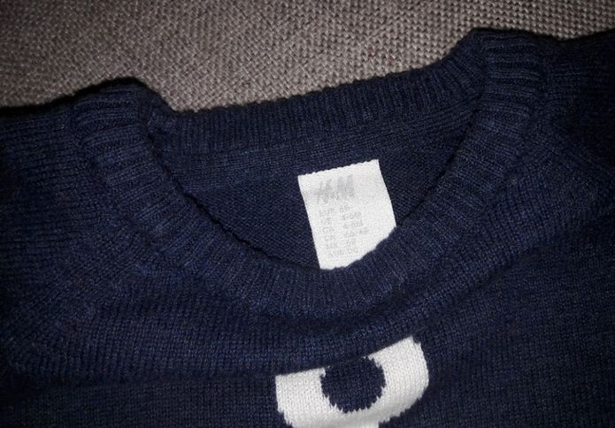 Sweter H&M z kotwicą, roz. 68
