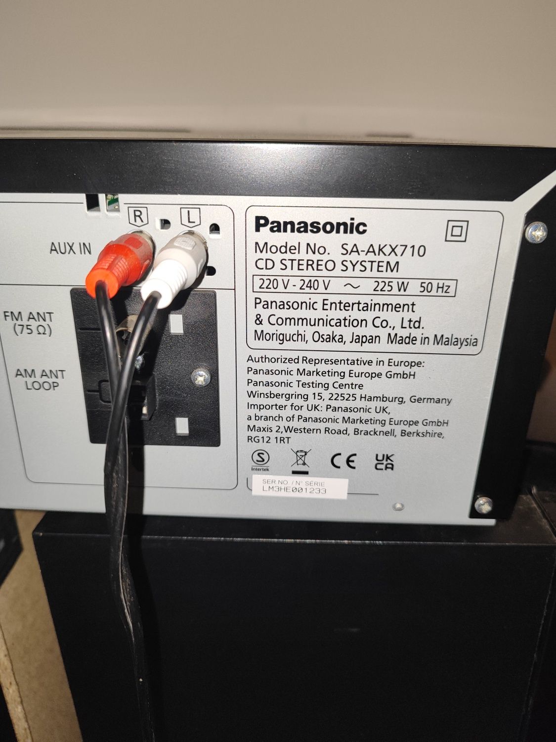 Wieża Panasonic AKX710, 2000W w RMS