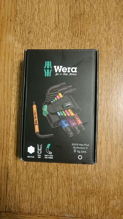 WERA 950/9 Hex-Plus Multicolour 2 zestaw kluczy trzpieniowych z kulką