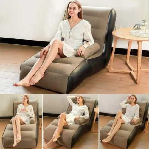 Надувной диван-кресло с подлокотником Inflatable Sofa 80x140x85 см