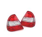 FAROLINS TRASEIROS PARA MERCEDES &quot;W202&quot; CLASSE C LIMOUSINE 93-00 VERMELHO CRISTAL