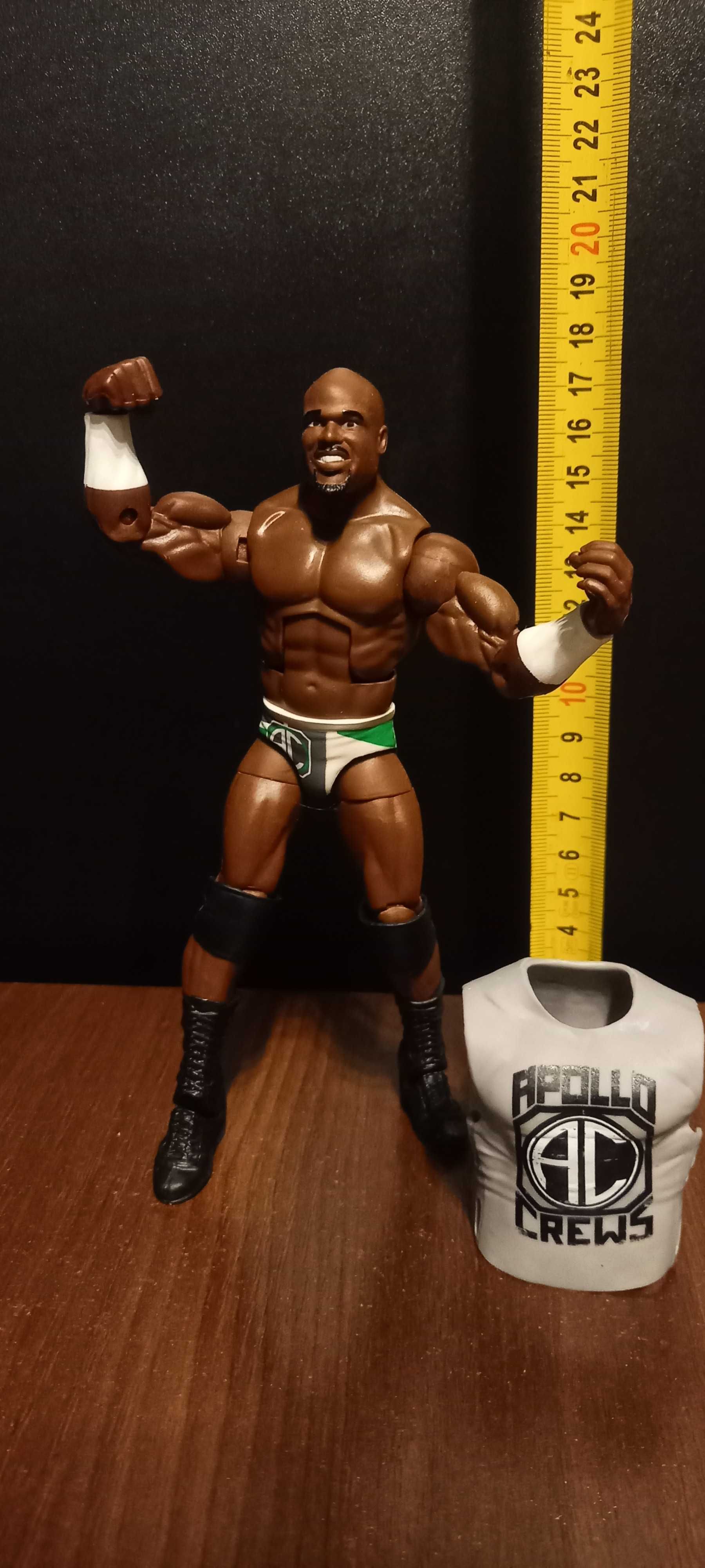 WWE Wrestling figurka Mattel Apollo Crews elite + kamizelka