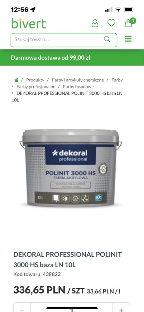 Dekoral Professional Polonit 3000 HS baza LN 10L