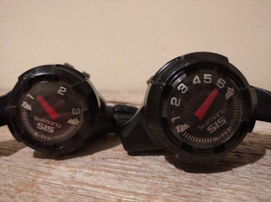 Shimano manetki 3x6 SL-TY31 dual sis retro