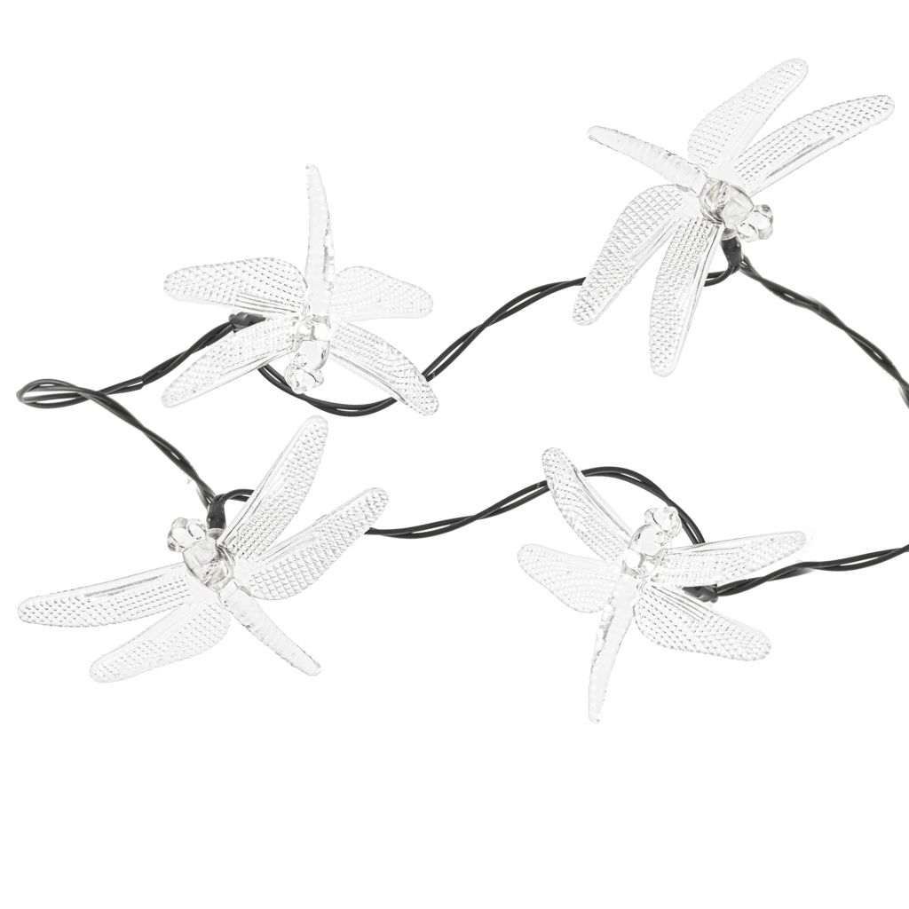 Lampki Solarne Ogrodowe Ważki Girlanda Zewnętrzna do Ogrodu 6,5m 30LED