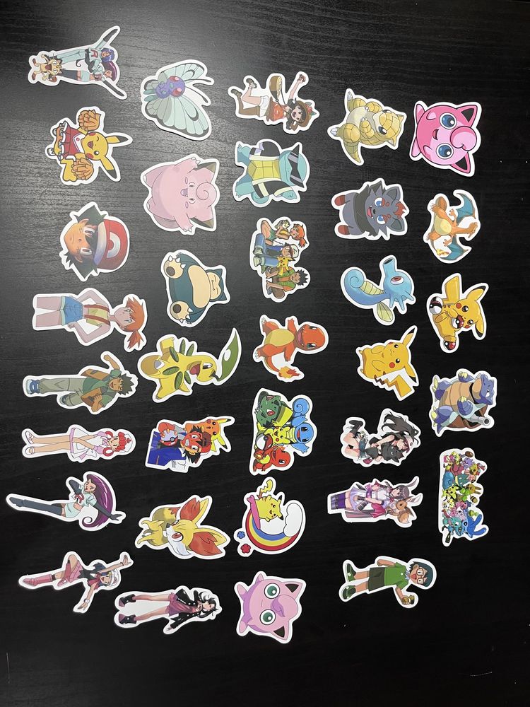 100 Autocolantes Pokemon