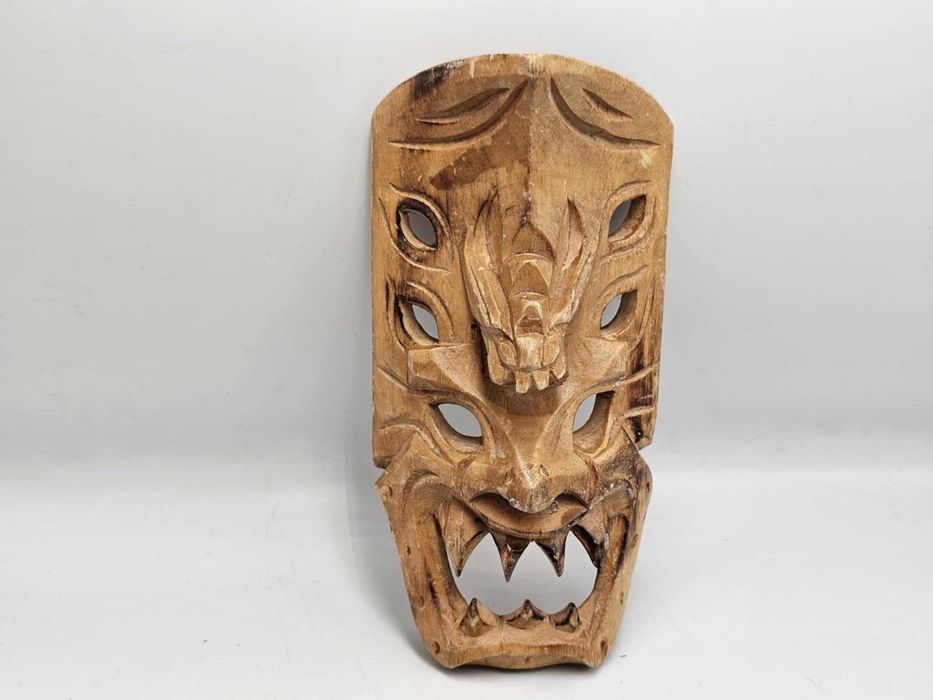 Afrykańska drewniana maska,vintage