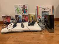 Wii + jogos + acessórios
