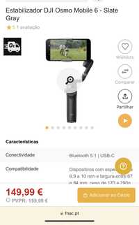 Estabilizador DJI Osmo Mobile 6 - Slate Gray