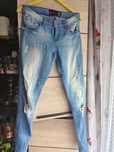Jeansy house 38 skinny przetarcia