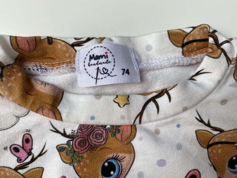 Bluza sarenki Mami handmade rozmiar 74 stan bardzo dobry