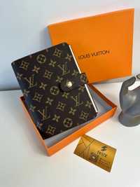 Notatnik skórzany Louis Vuitton brązowy Premium notes