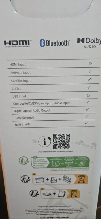 NOWY telewizor Sharp android TV 24" Smart LED HD TV (24FH2EA)