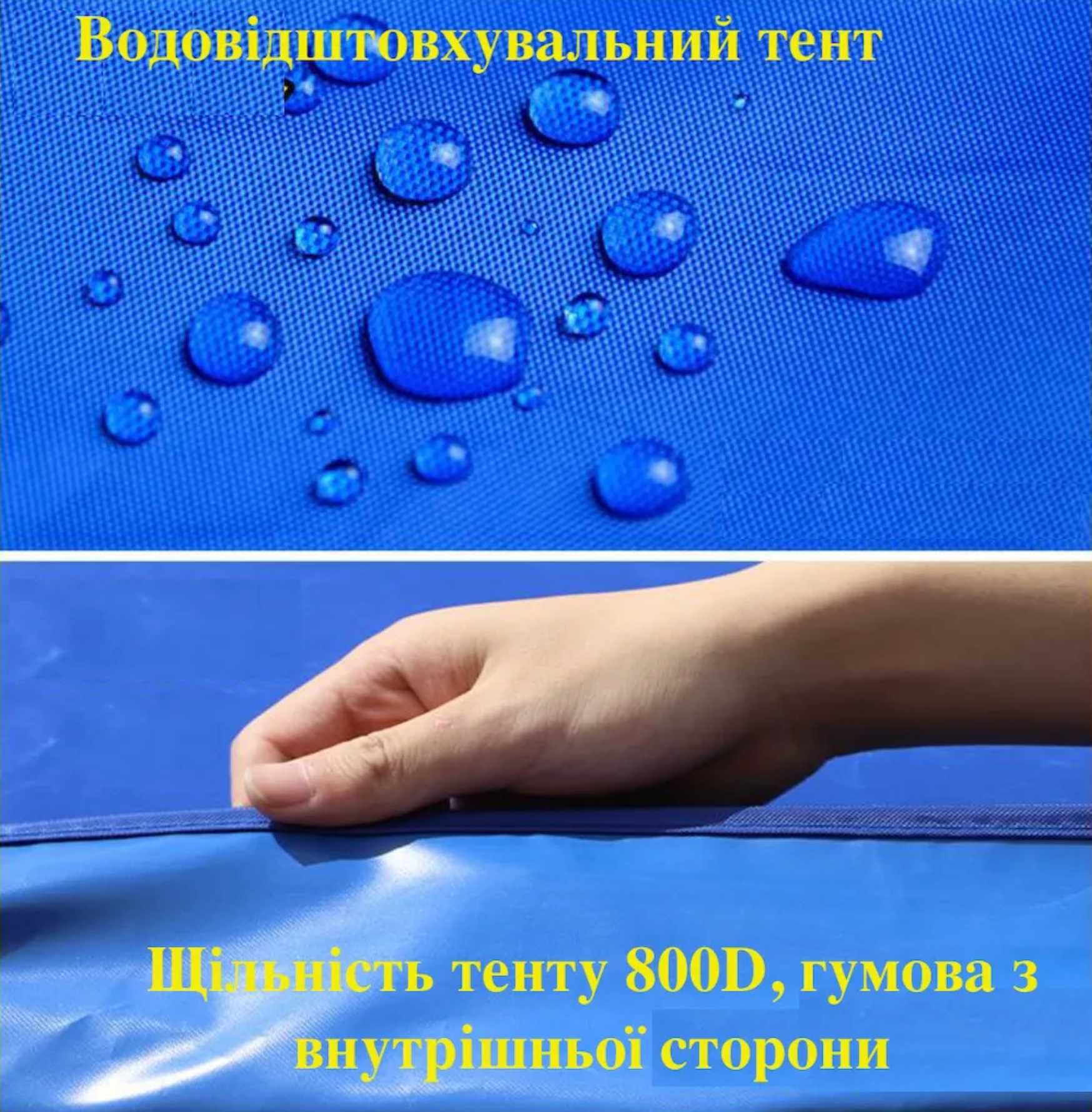 Дах для розсувного намету шатер 3х3м, 800 г/м2 Синій тент