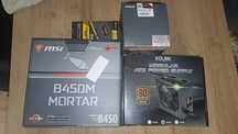 MSI Mortar B450M + Ryzen 5 2400G + 16GB DDR4 Corsair + Kolink KL-600L