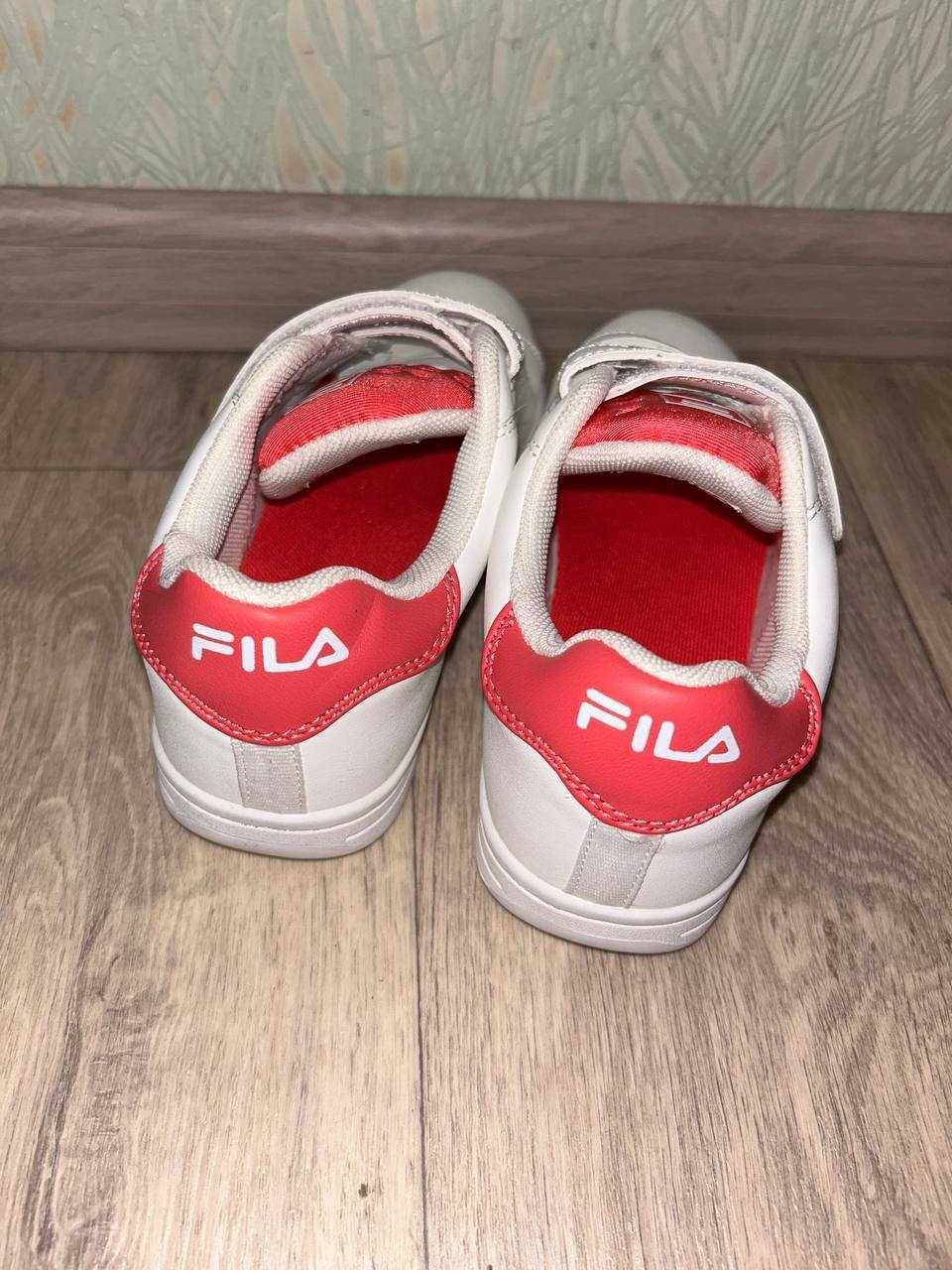 Кеды белые кроссовки на липучках fila фила 34 - 35 р 22,5 - 23 см