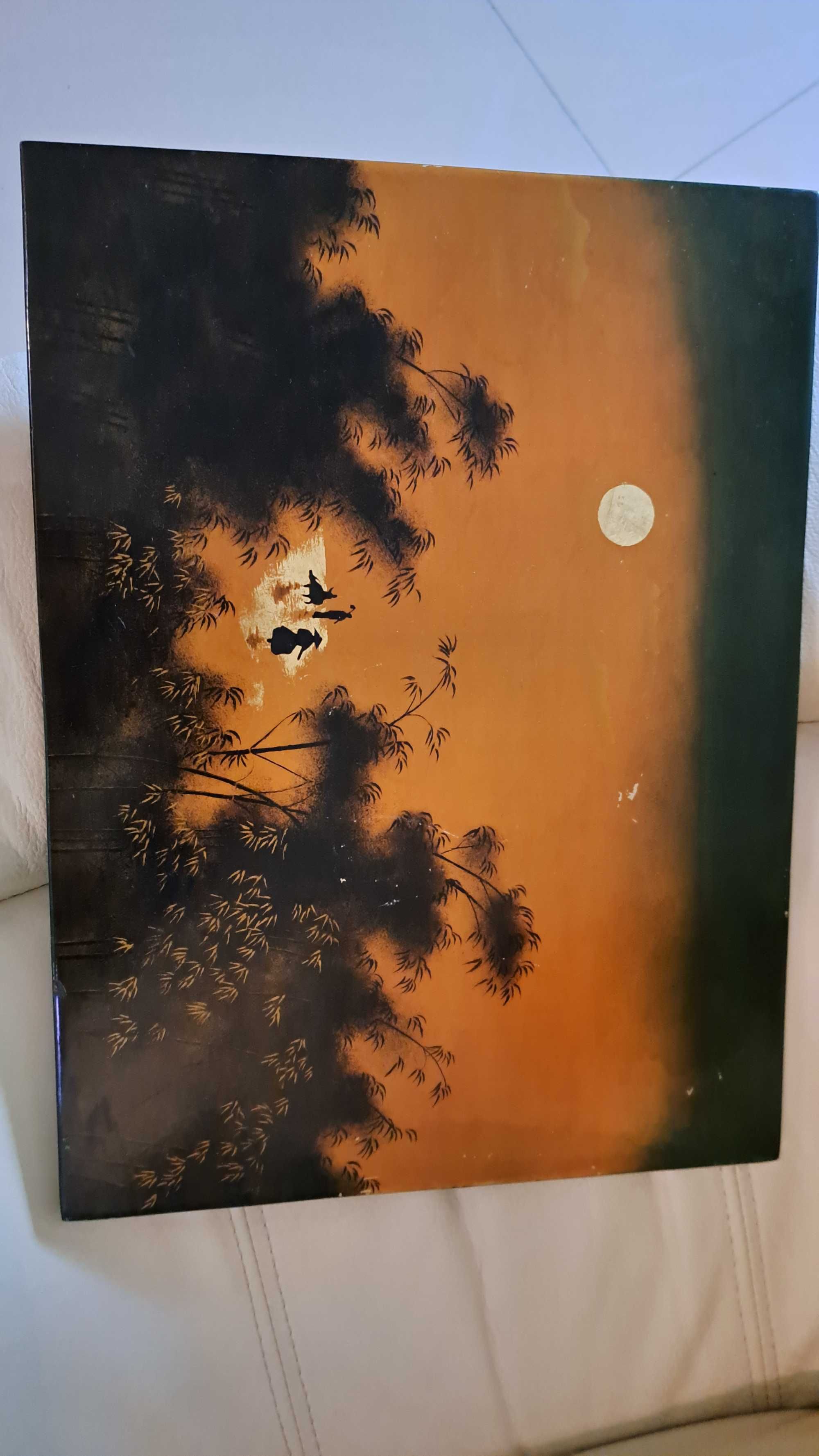 taca chińska metalowa 40x30